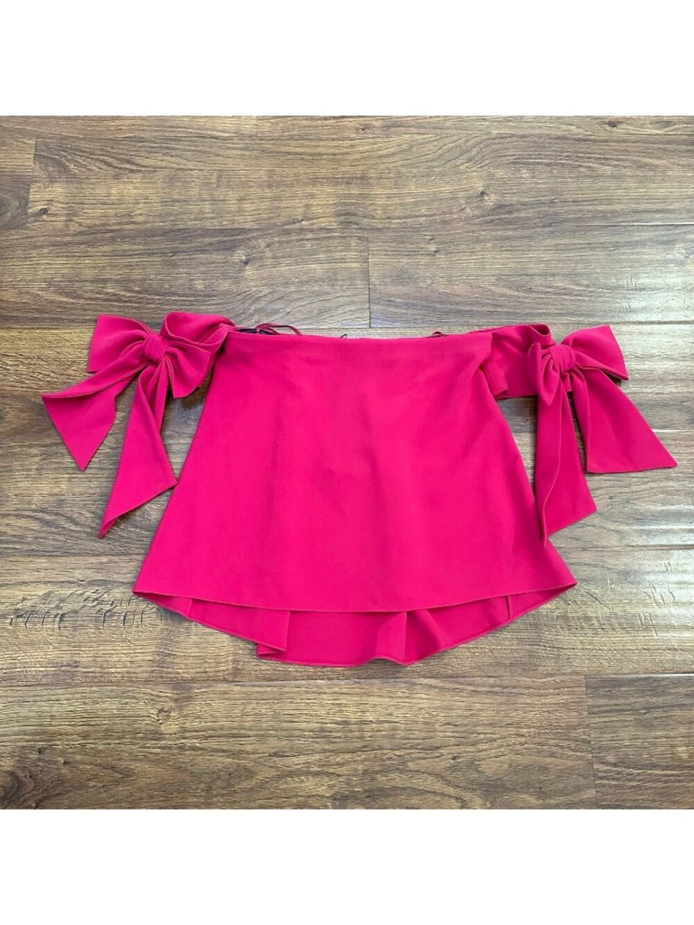 Sachin & Babi Noir off the shoulder bow blouse